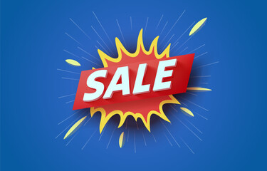 Special offer banner, mega sale off, store poster sticker. Vector illustration