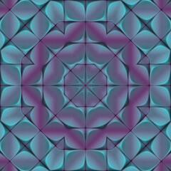 Fototapeta premium Digital illustration of a symmetrical star pattern composed of many polygons. 3d rendering