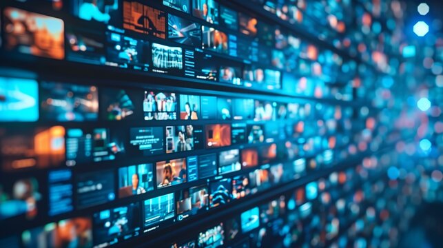 Social networking service,Streaming video,Digital contents concept