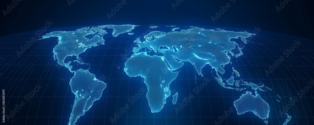 Poster detailed map of global shipping routes, isolated on a gradient background