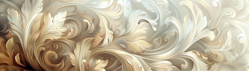 Abstract swirl of beige and white, resembling clouds or smoke.