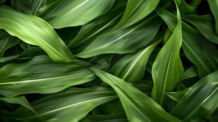 Obraz premium Lush Green Tropical Foliage Backdrop for Nature,Wellness,and Relaxation Concepts