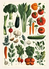 set of vegetables