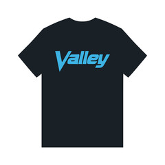 blue valley text tshirt fashion sticker vector illustration template design