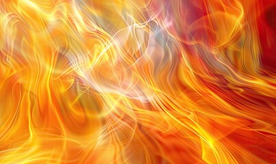 Vibrant abstract digital art with swirling orange, yellow, and red hues, creating a fiery and energetic visual effect.