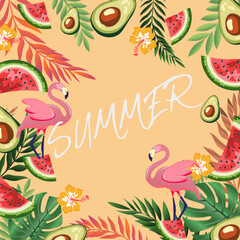 Naklejka premium seamless pattern with fruits
