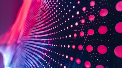 Mesmerizing Neon Lights Abstract Digital Art Backdrop with Vibrant Geometric Shapes and Fluid Motion