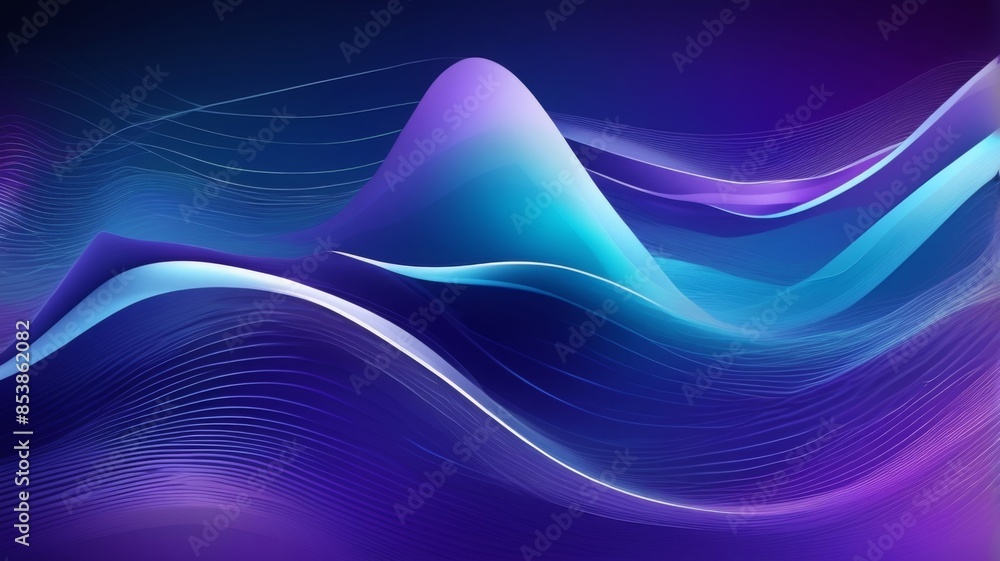 Aufkleber Design an abstract background with overlapping wireless signal waves