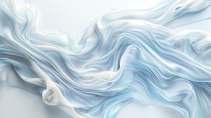 Obraz premium White blue wall fabric wave