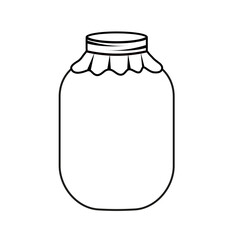 
Illustration showing a black glass jar icon on a white background