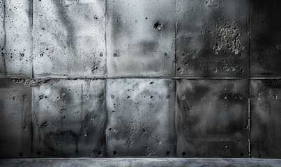 Naklejka premium Grunge Concrete Cement Wall Background Texture, Industrial Gray Stone Surface, Architectural Detail for Construction and Design