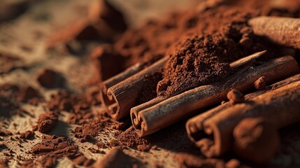 Cinnamon sticks. Cinnamon spice.