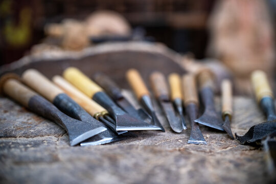 Carving tools for Nuo opera masks of the Tujia ethnic group in Guizhou