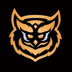  Stylized owl crest logo emblem