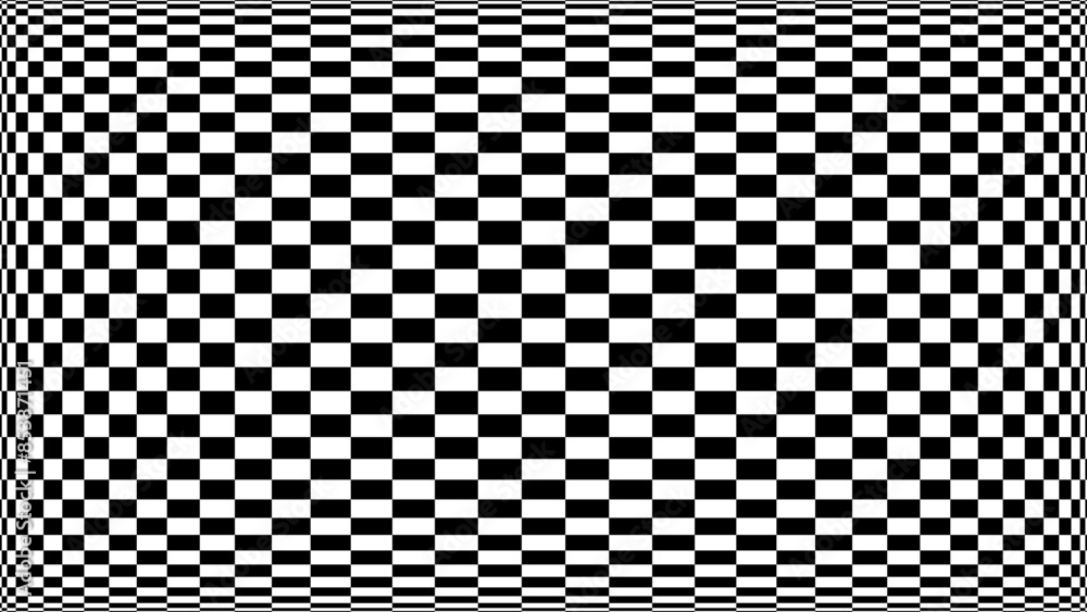 Aufkleber abstract black and white pattern with warped pixel grid. contrasty optical psychedelic illusion. opt