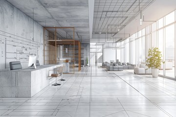 An image of a vast area with plain concrete flooring and a solid concrete wall