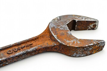 Close up wrenet on white surface