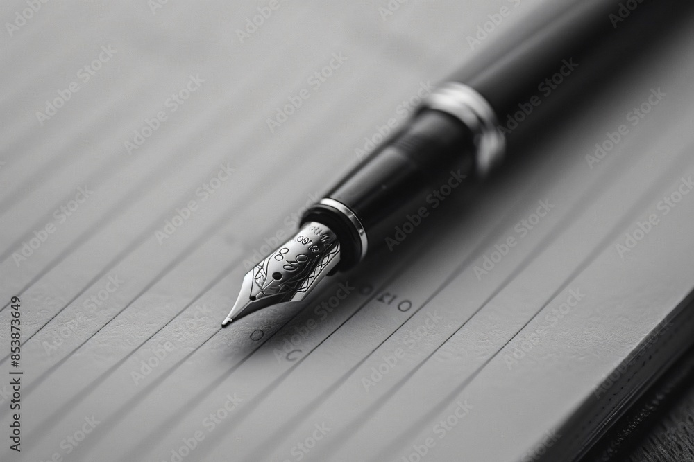 Poster Pen on notebook with tip showing