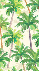 Simple palm trees on a white background, phone background