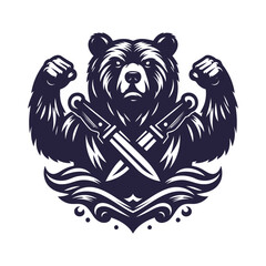 bear vector, bear silhouette