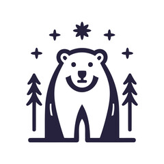 bear vector, bear silhouette