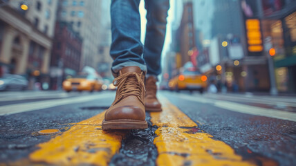 walking towards business success.generative ai