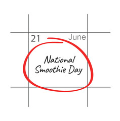 Obraz premium National Smoothie Day, icon, vector.