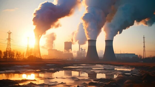 Ecological Crisis: Industrial Pollution Impacting Nature