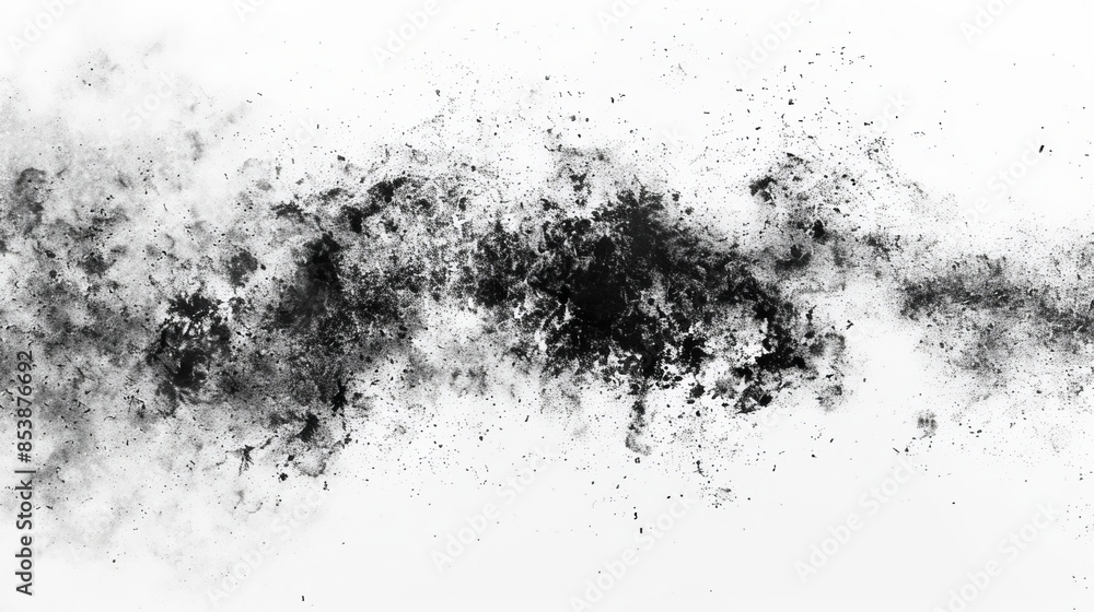 Poster embedded texture of dust particles on white background. apply as a grunge and vintage image overlay 
