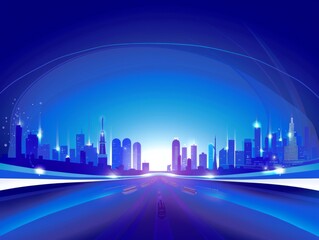 Poster design, symmetrical composition, with an oil refinery in the middle 