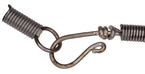 fermoir crochet sur fond transparent