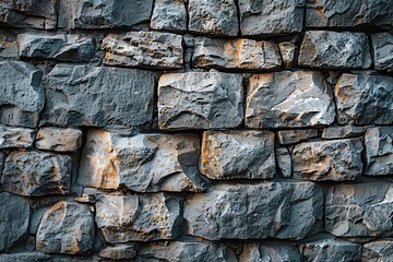 Fototapeta premium Stone wall with fire hydrant