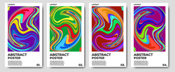 Abstract colorful poster design with gradient style