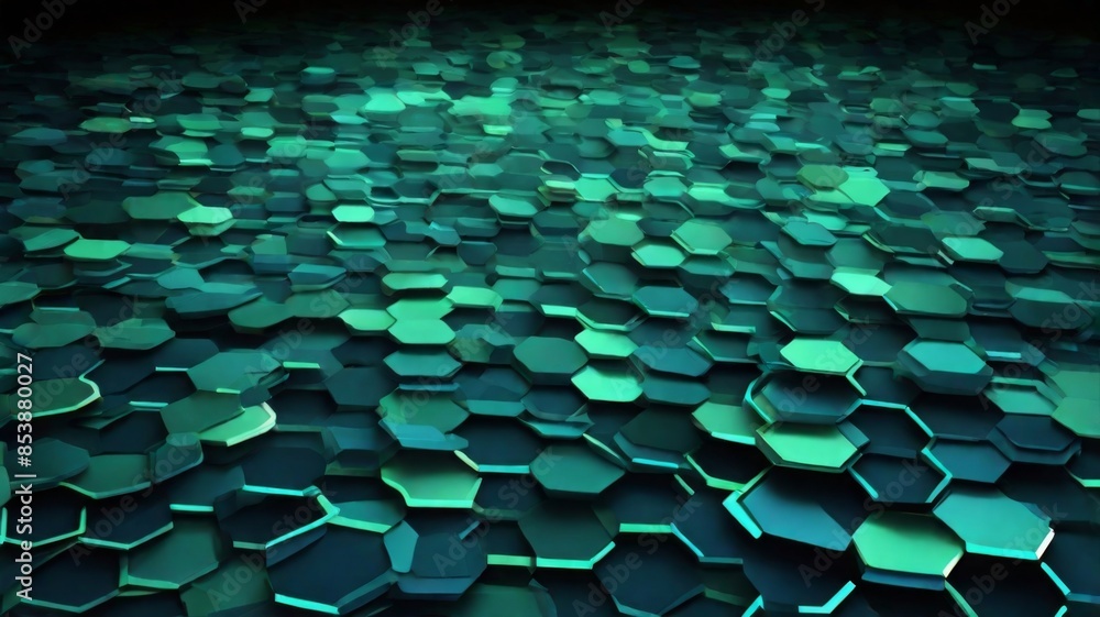 Aufkleber abstract background with a hexagonal grid pattern, symbolizing data storage and transfer