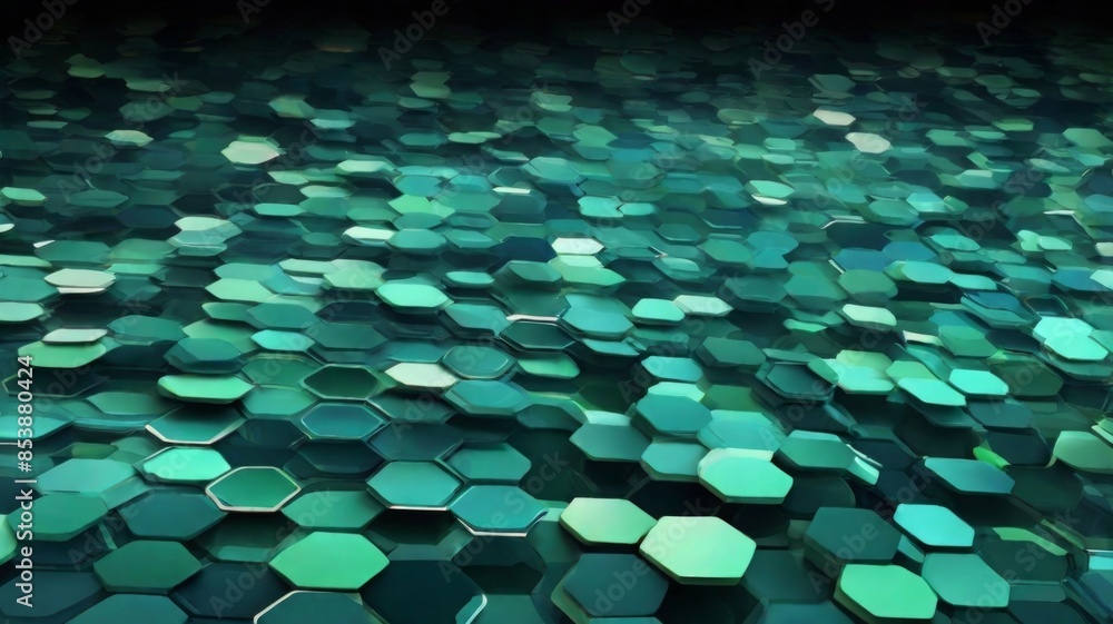 Aufkleber abstract background with a hexagonal grid pattern, symbolizing data storage and transfer