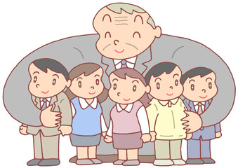 ビジネスのイラスト - 働く仲間・上司・部下・経営者・従業員