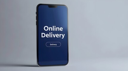 Smart Phone Displaying Online Delivery App Interface