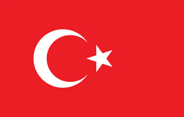 National Flag of Turkey. Turkey Flag. 
