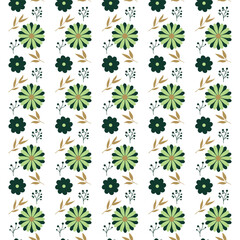 Seamless floral pattern repeating background elements trendy vector illustration
