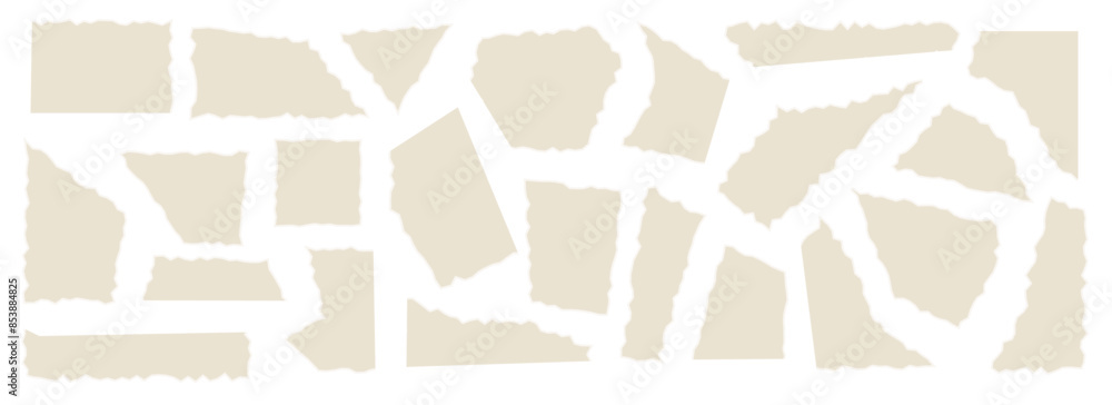 Poster scraps of paper, isolated set of blank empty pieces of paper. vector pages with blank space for copy