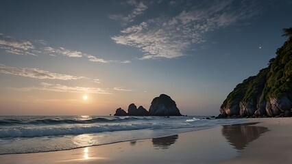 Beach Sunset with Couple
