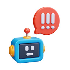 exclamation 3d render icon