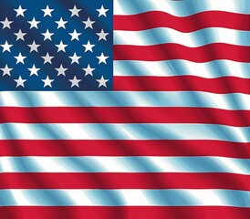 Fototapeta premium United States of America flag, patriotic, flag taking up the whole screen, vibrant colors