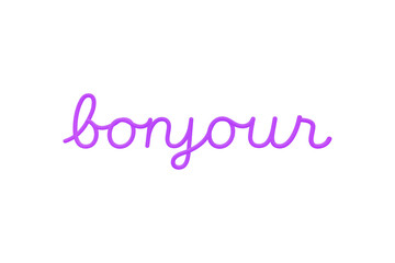 Bonjour - Hello - in French. Fond transparent au format PNG © eric