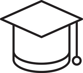 Mortarboard Line Icon
