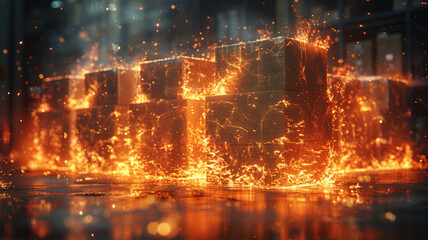 Fototapeta premium Magazine-quality photo illustrating the modern logistics and delivery networks,generative ai