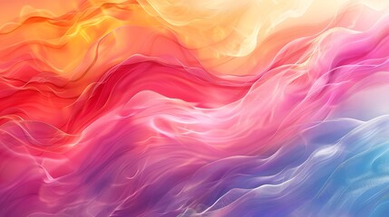 Rainbow colors flowing in the wind, colorful background, colorful wallpaper in the style of nature.