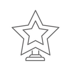 Flat illustration. Victory icon. Award, badge, winner's medal, victory cup. Perfect icon for your design..