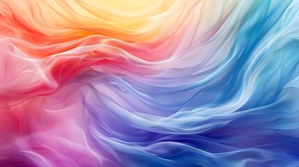 Fototapeta premium Rainbow colors flowing in the wind, colorful background, colorful wallpaper in the style of nature.