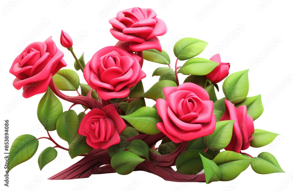 Sticker png rose flower plant transparent background.